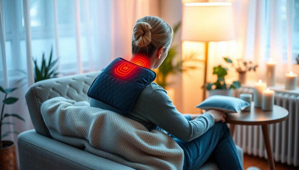 Heat and cold therapy for neck pain